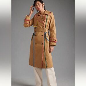 Avec les Filles trimmed trench coat